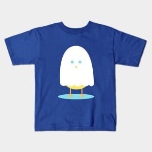 Halloween chick in ghost costume Kids T-Shirt